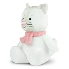Kolorowe Noski - Biały kotek z różowym noskiem Maskotka pluszowa DKL0064