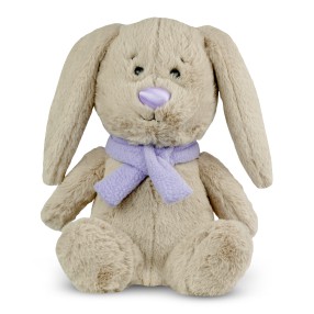 Kolorowe Noski - Szary króliczek z fioletowym noskiem Maskotka pluszowa DKL0067