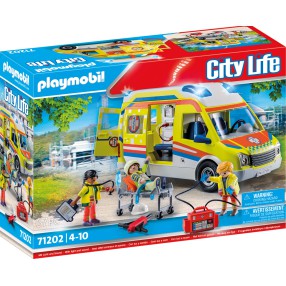 Playmobil - City Life Karetka pogotowia ze światłem i dźwiękiem 71202