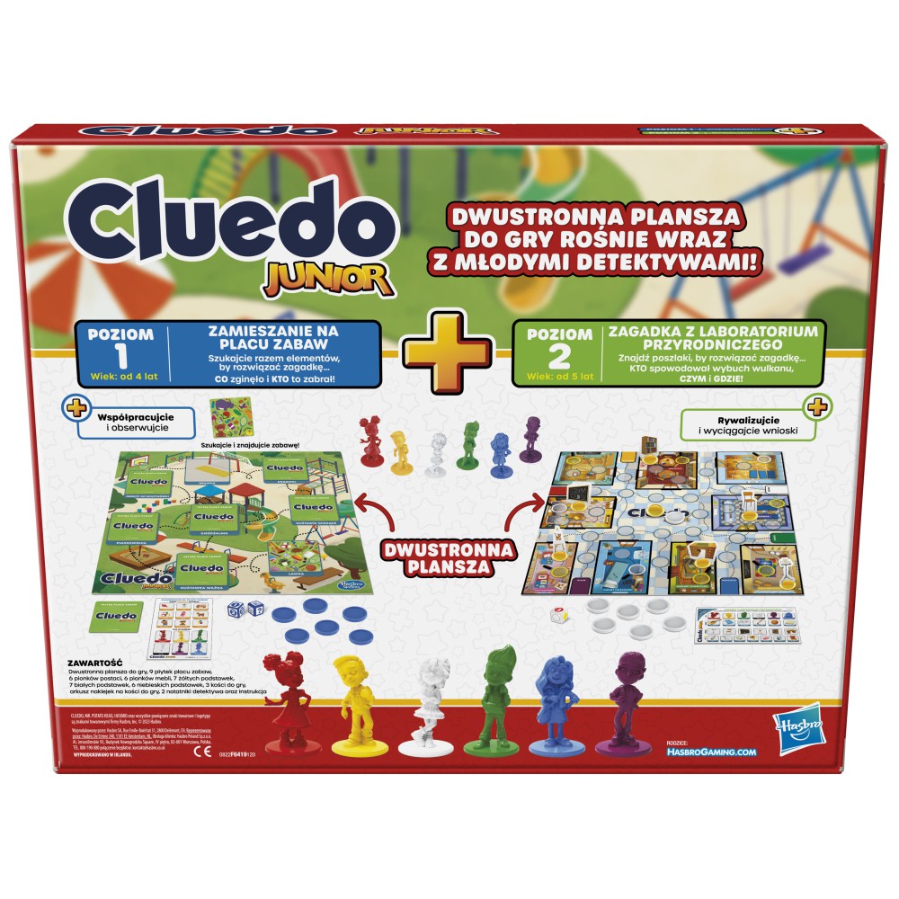Hasbro - Gra Cluedo Junior Plus 2w1 F6419