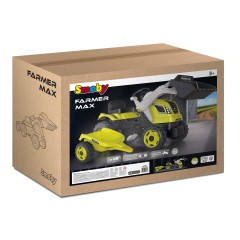 Smoby - Traktor Farmer MAX z łyżką i przyczepą Zielony 710132