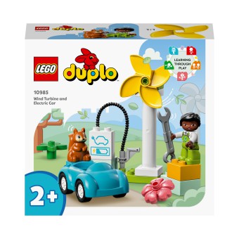LEGO DUPLO Town - Turbina wiatrowa i samochód elektryczny 10985