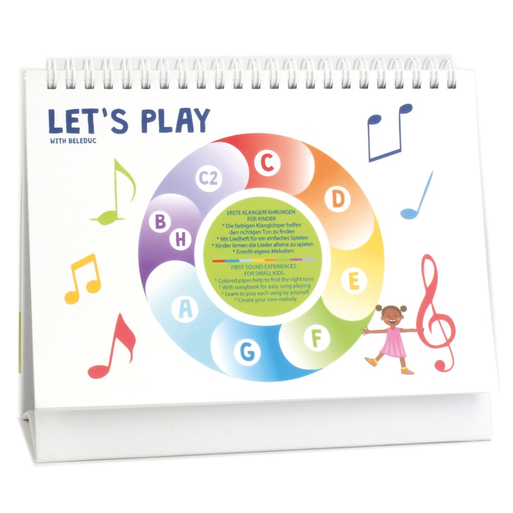 Beleduc - Gra muzyczna Let's Play Kolorowe cymbałki w drewnianym pudełku 21024X