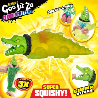 Goo Jit Zu Goo Shifters - Rozciągliwa figurka aligatora Primal Rockjaw Crush the core GOJ41406