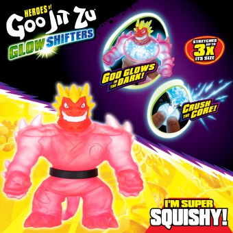Goo Jit Zu Glow Shifters - Rozciągliwa figurka Blazagon Świeci w ciemności GOJ42501