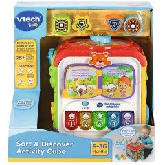 VTech - Kostka Aktywności Sorter kształtów Interaktywna zabawka ze światłem i dźwiękiem 60677X