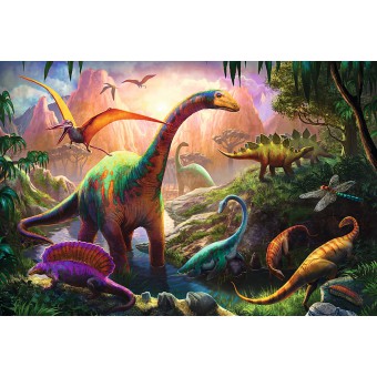 Trefl - Puzzle Świat dinozaurów 100 elem. 16277