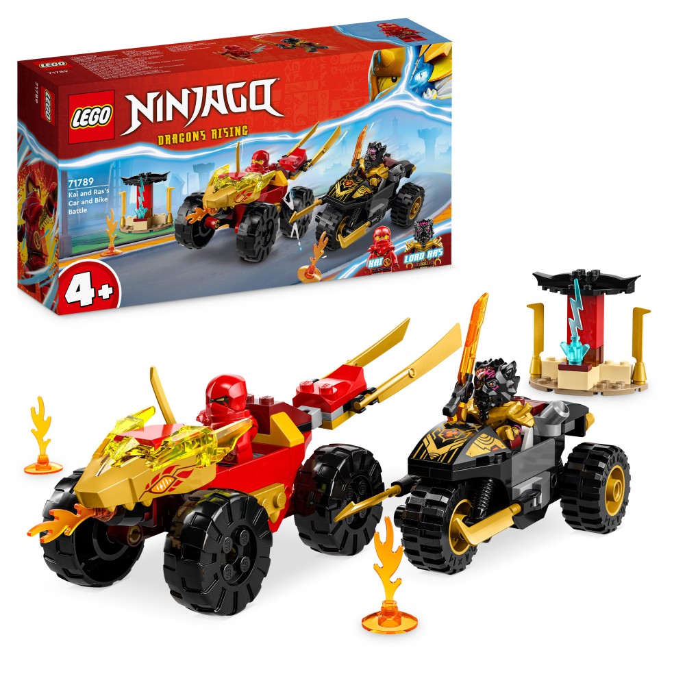 LEGO Ninjago - Bitwa samochodowo-motocyklowa między Kaiem a Rasem 71789