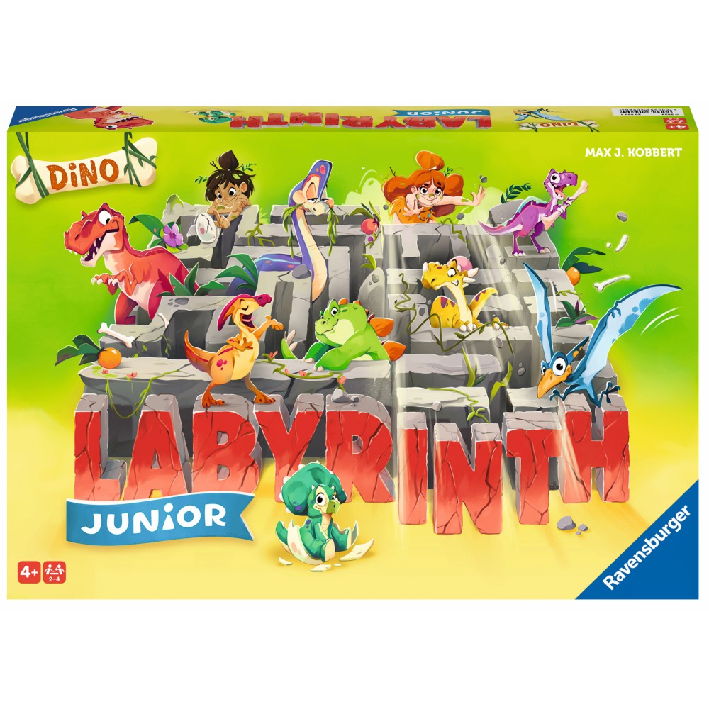 Ravensburger - Labirynt Junior Dino Rodzinna gra planszowa 223626
