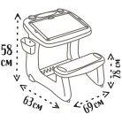 Smoby - Stolik z dwustronną tablicą Biurko z ławką + 80 akcesoriów 420107