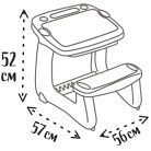 Smoby - Stolik z tablicą do rysowania Biurko z ławką + 12 akcesoriów 420224