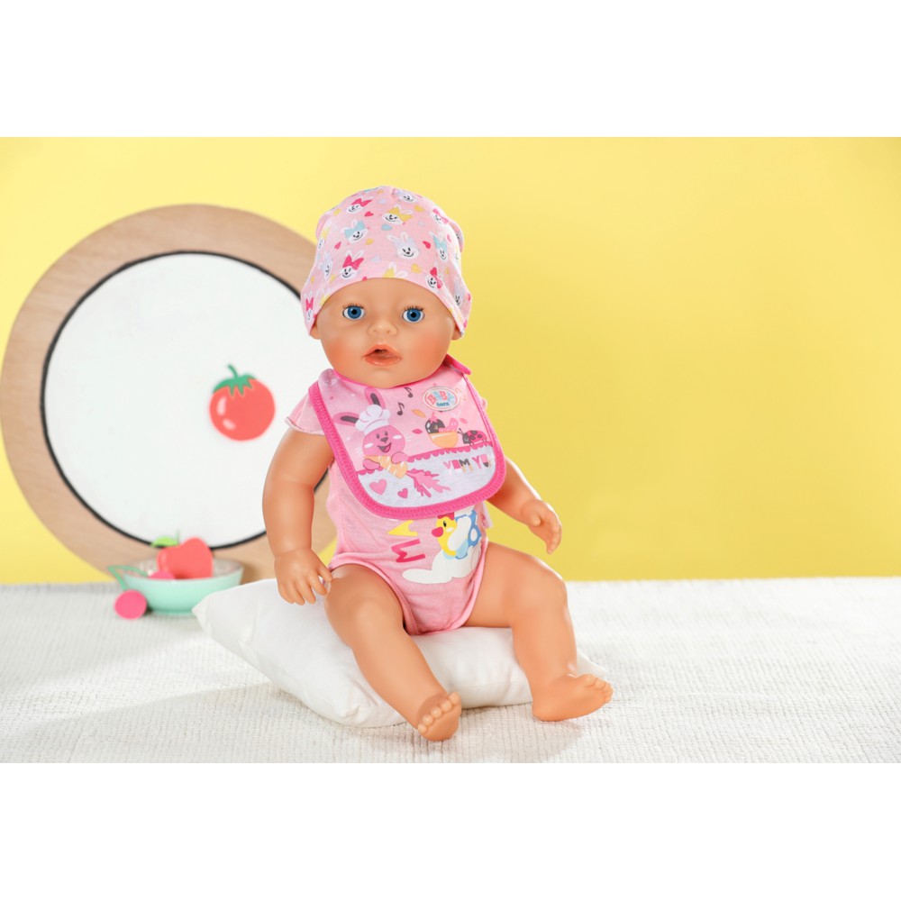 BABY born - Śliniak dla lalki 43 i 36 cm Pomarańczowy 834084 B
