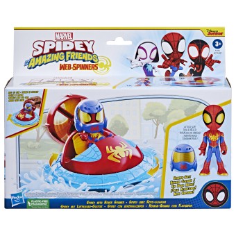 Hasbro Spidey Amazing Friends - Figurka superbohatera Spidey + pojazd Hover Spinner F7252