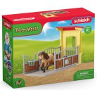 Schleich Farm World - Boks stajenny dla konia + kucyk islandzki 42609