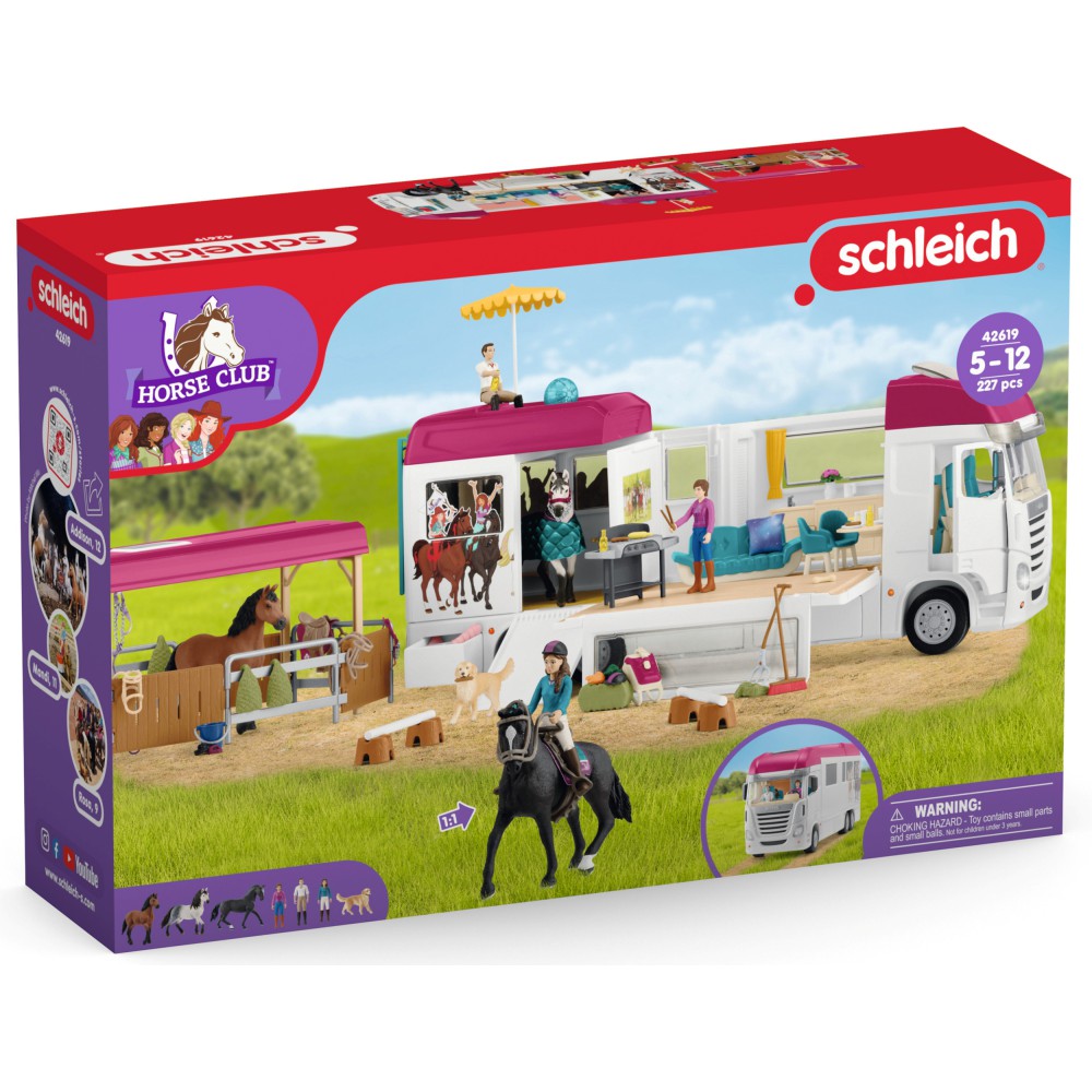 Schleich Horse Club - Samochód do transportu koni + akcesoria 42619