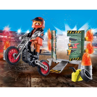 Playmobil - Stunt Show Pokaz kaskaderski ze ścianą ognia 71256