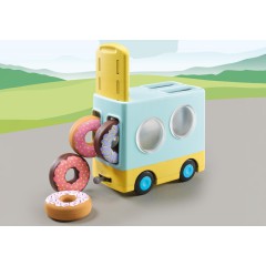 Playmobil - 1.2.3 Szalony Donut Truck z funkcją układania i sortowania 71325