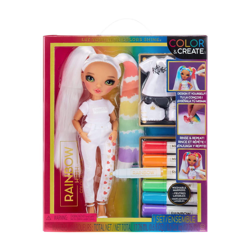 Rainbow High - Modna lalka z zielonymi oczami Color & Create 500407