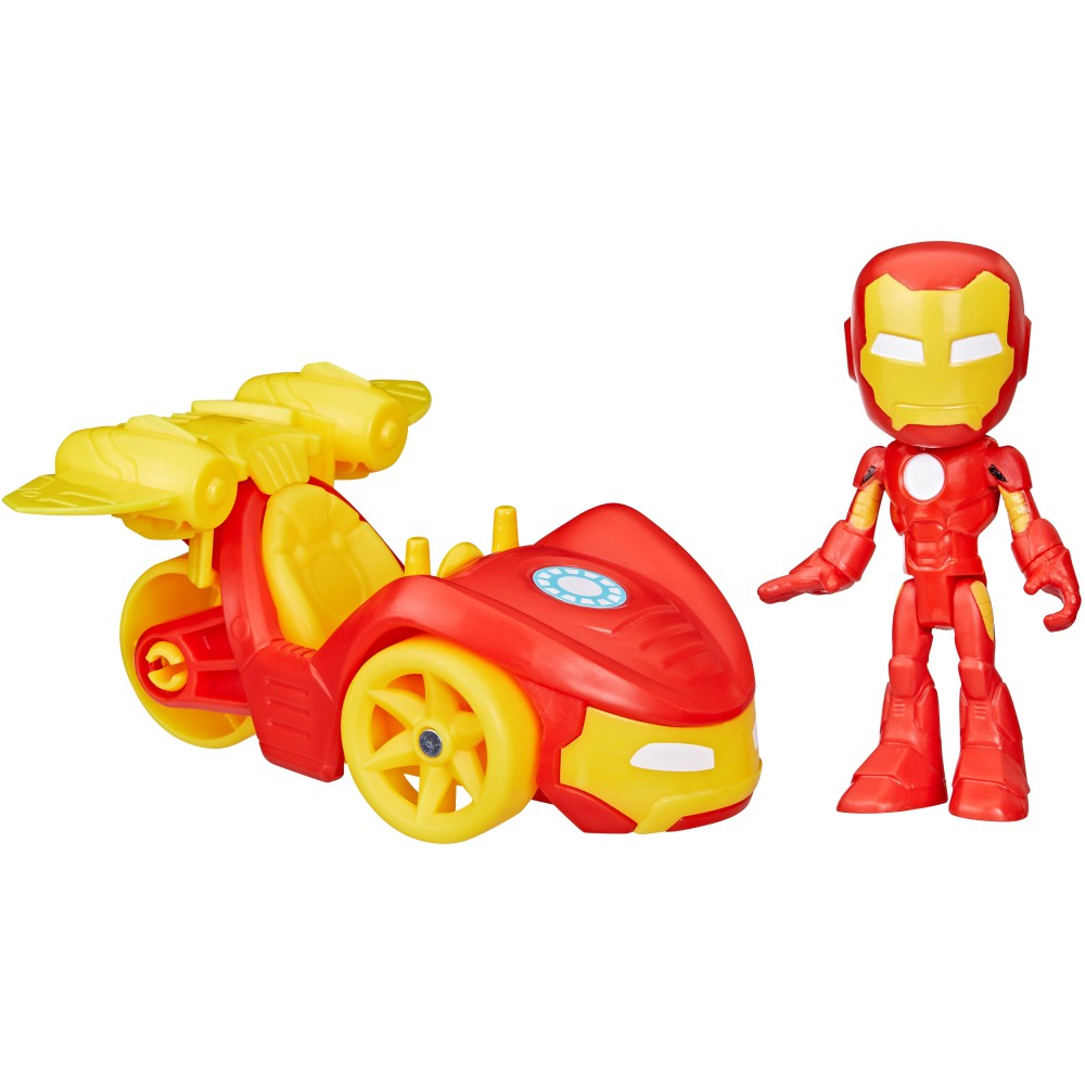 Hasbro Spidey Amazing Friends - Figurka akcji Iron Man + pojazd F7458