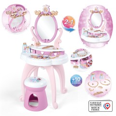 Smoby Disney Princess - Toaletka 2w1 + 10 akcesoriów 320250