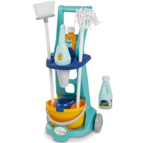 Ecoiffier Clean Home - Wózek do sprzątania + 8 akcesoriów 2769