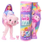 Barbie Cutie Reveal - Lalka Barbie Różowy miś + zwierzątko HKR04