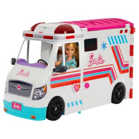 Barbie - Karetka Mobilna klinika Zestaw z 20 akcesoriami HKT79