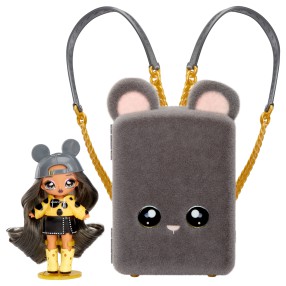 Na! Na! Na! Surprise - Szary plecak Marisa Mouse + lalka Mini Fashion 592334