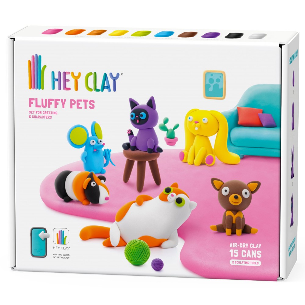 Hey Clay - Masa plastyczna Puchate zwierzaki HCL15023
