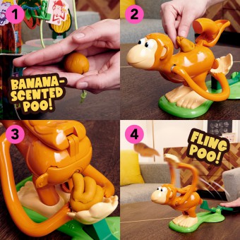 Spin Master - Monkey See Monkey Poo Rzucające małpki Gra zręcznościowa 20144698