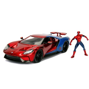 Jada Marvel - Metalowy samochód 2017 Ford GT + figurka Spider Man 3225002