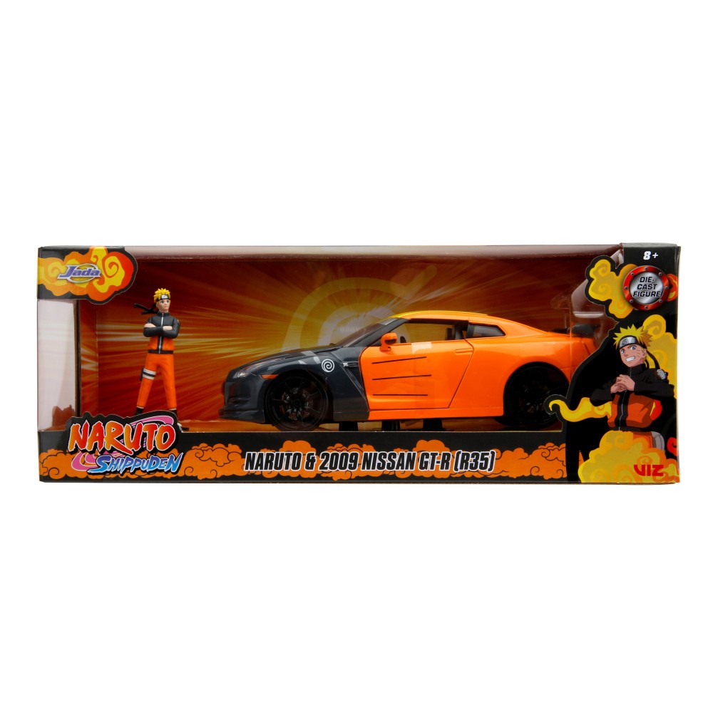 Jada Naruto - Metalowy samochód 2009 Nissan GT-R + figurka Naruto Uzumaki 3255054