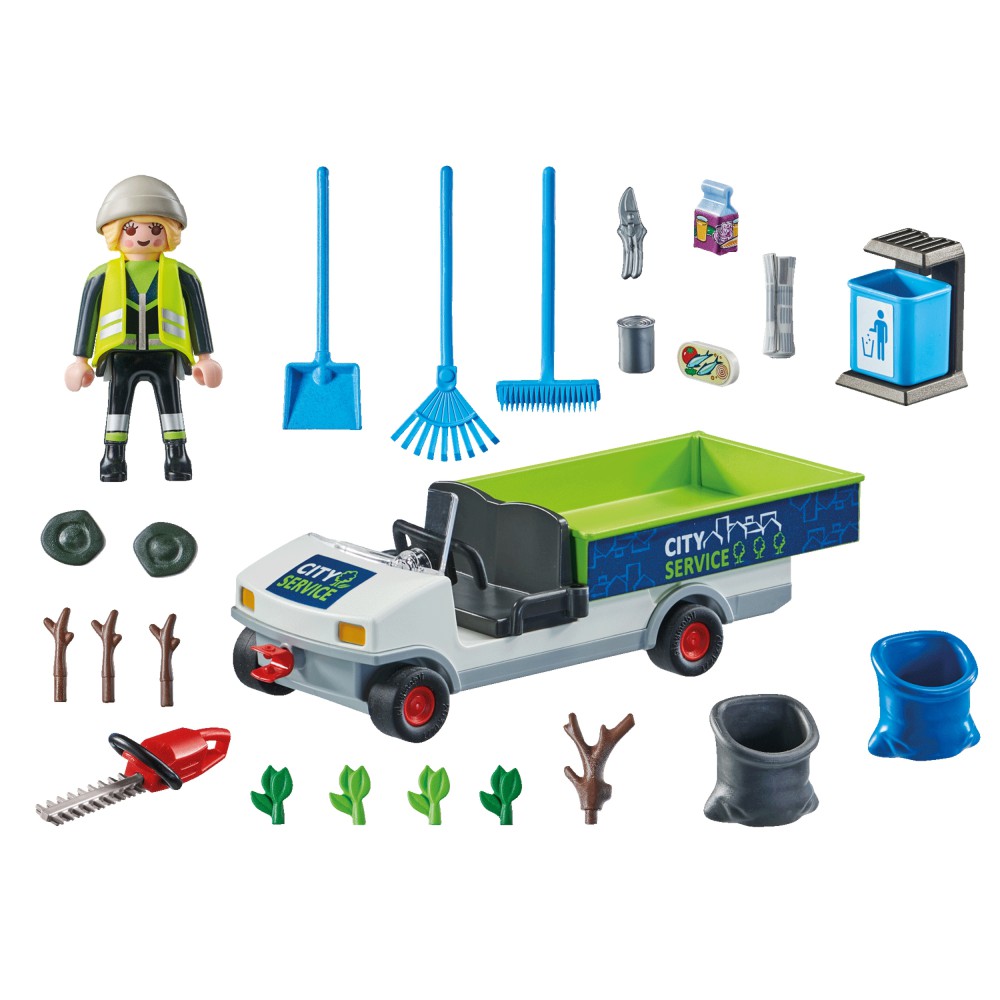 Playmobil - City Action Sprzątanie miasta samochodem elektrycznym 71433