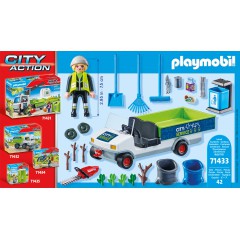Playmobil - City Action Sprzątanie miasta samochodem elektrycznym 71433