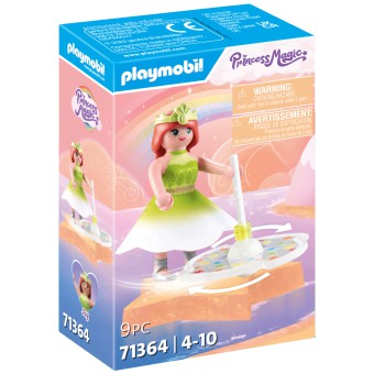 Playmobil - Princess Magic Niebiański tęczowy bączek z księżniczką 71364