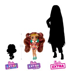 Barbie Extra Minis - Mała modna lalka w plażowym ubranku HPB18