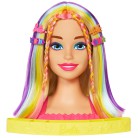 Barbie - Głowa do stylizacji Neonowa tęcza Blond włosy HMD78