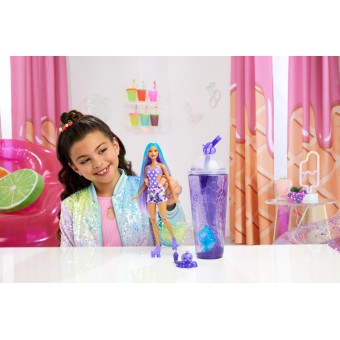 Barbie Pop Reveal - Winogrono Lalka Seria Owocowy sok HNW44