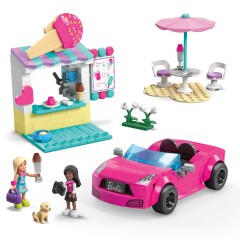 MEGA Barbie - Kabriolet i stoisko z lodami Zestaw klocków konstrukcyjnych 226 elem. HPN78