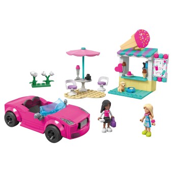 MEGA Barbie - Kabriolet i stoisko z lodami Zestaw klocków konstrukcyjnych 226 elem. HPN78