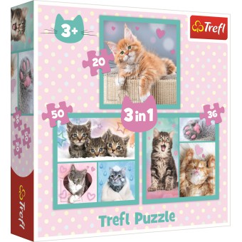 Trefl - Puzzle Słodkie zwierzaki 3w1 106 elem. 34862