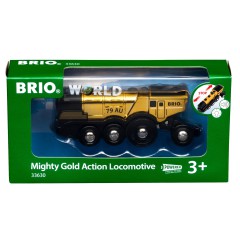 Brio - World Lokomotywa w kolorze metalicznego złota na baterie 33630