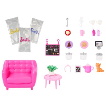 Barbie - Relaks w kafejce Zestaw z lalką Barbie i 22 akcesoriami HKT94