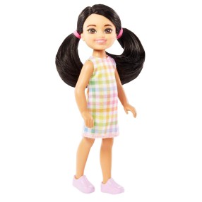 Barbie - Club Chelsea Lalka w sukience w kratę HKD91