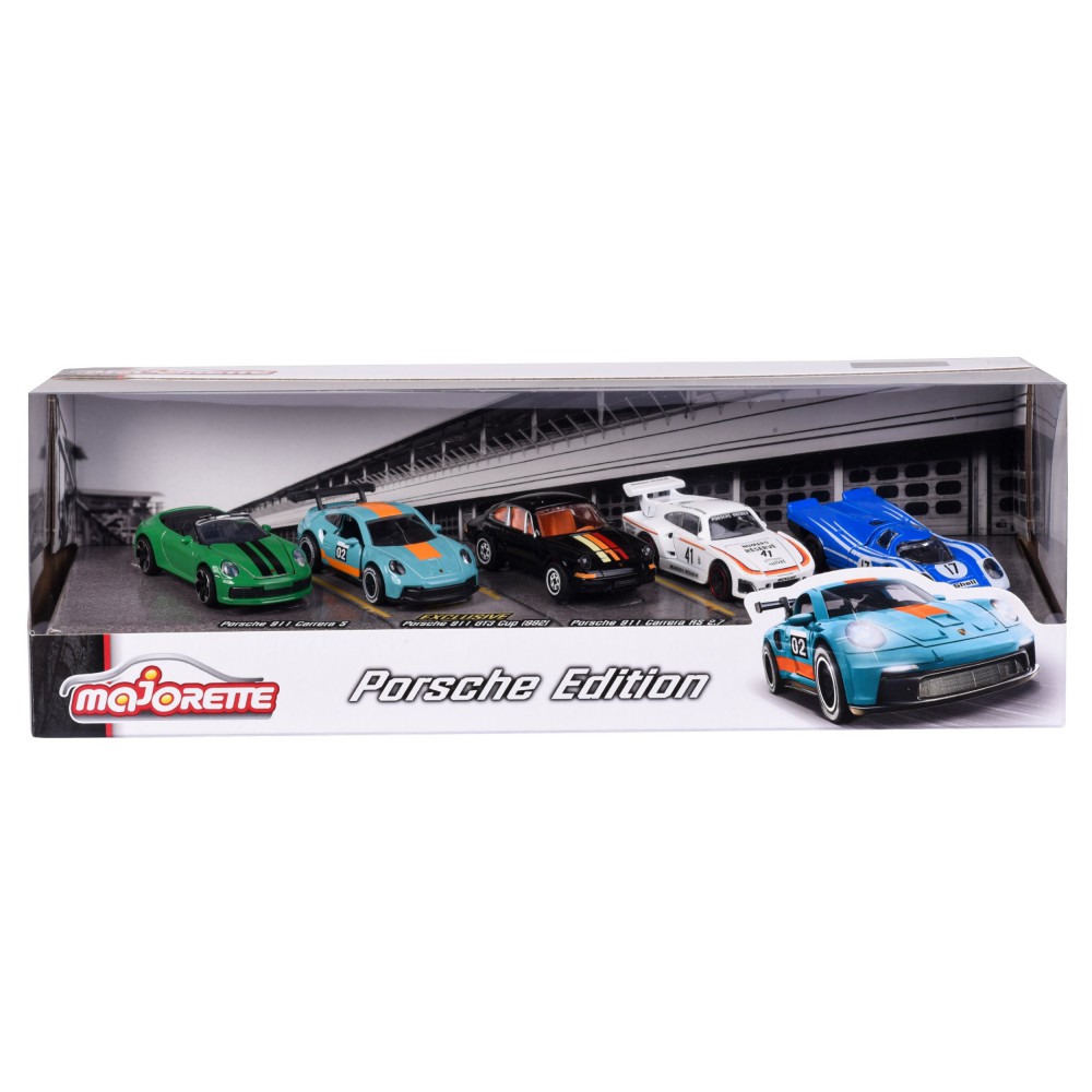 Majorette Porsche Edition Gift Pack - 2022 Box (5 Cars)–