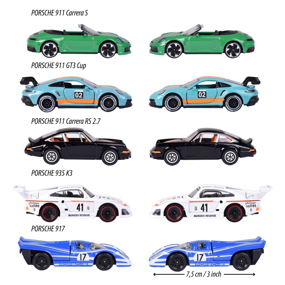 Majorette Porsche Edition Gift Pack - 2022 Box (5 Cars)–