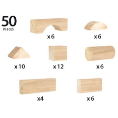 Brio - Zestaw 50 drewnianych klocków 30113