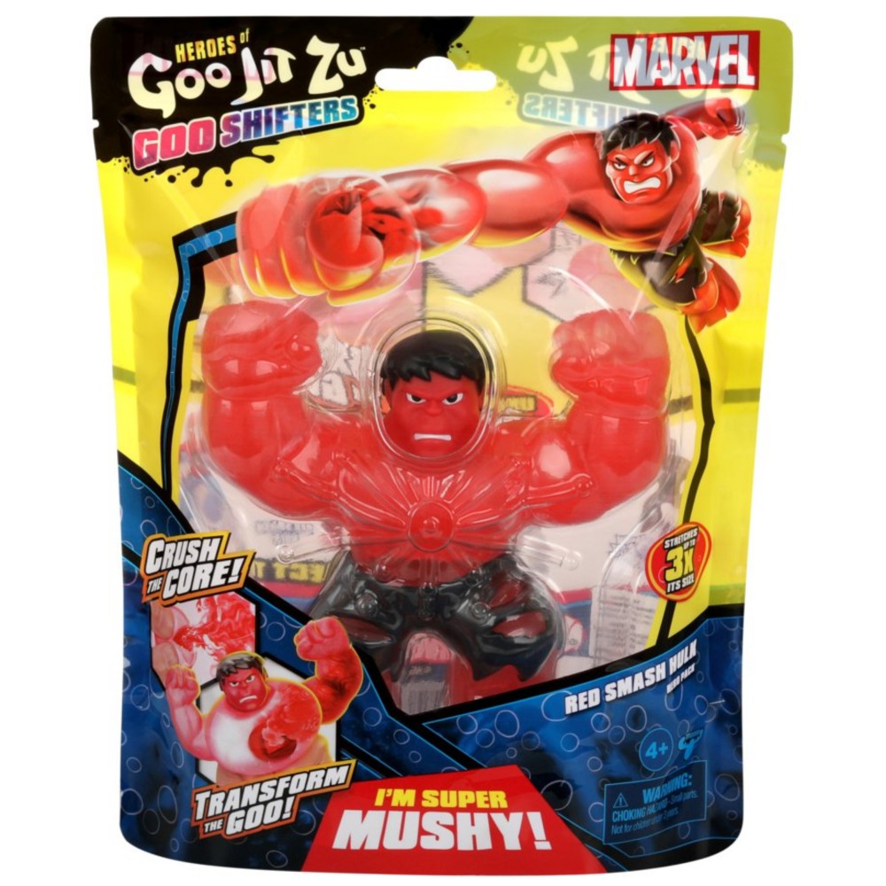 Goo Jit Zu Goo Shifters - Rozciągliwa figurka Marvel Red Hulk Crush the core GOJ42581