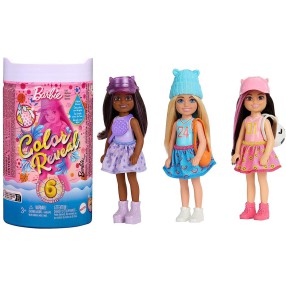 Barbie Color Reveal - Lalka Chelsea Seria sportowa Niespodzianka HKT85
