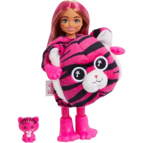 Barbie Cutie Reveal - Lalka Chelsea Tygrys + zwierzątko HKR15